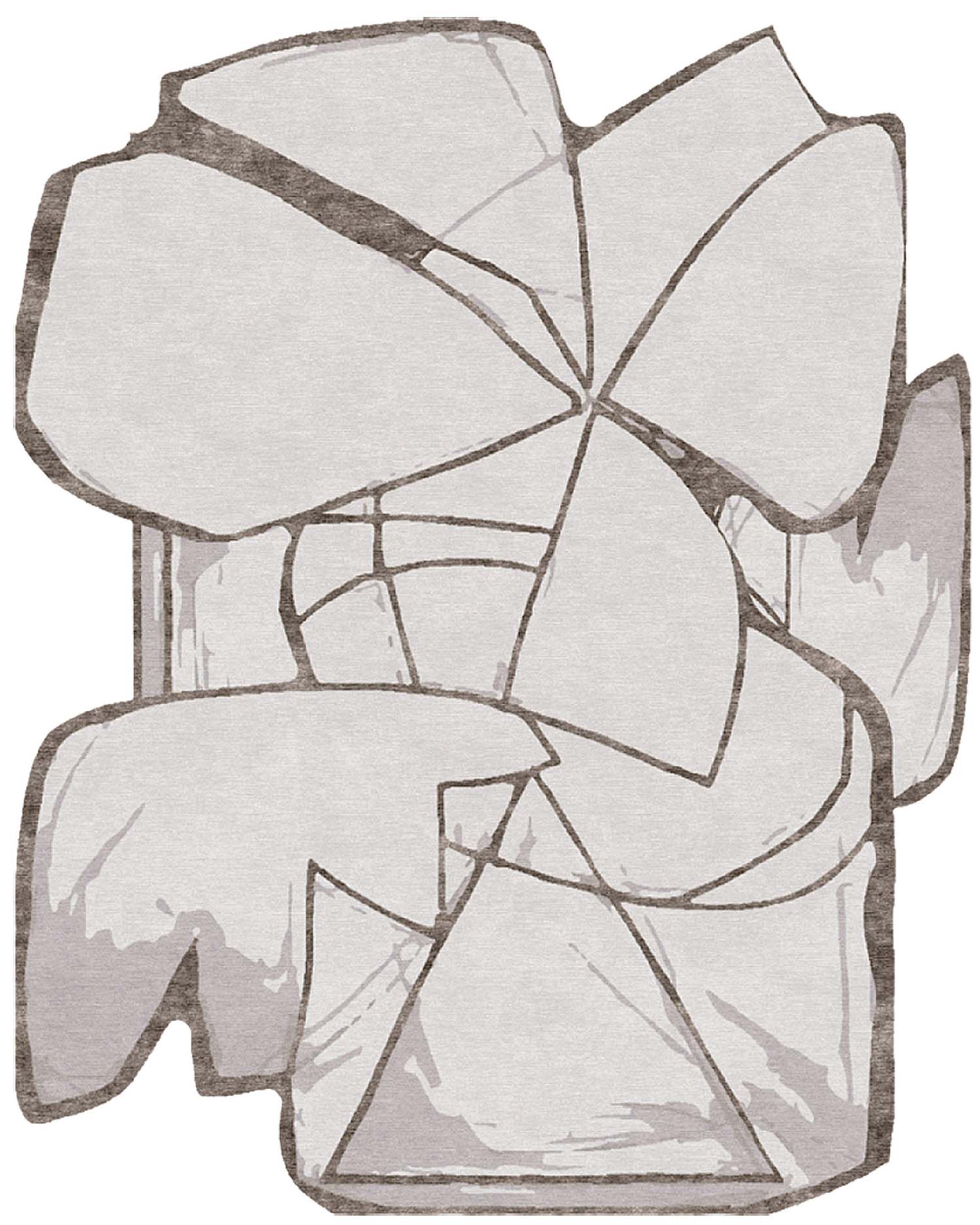 A drawing of a vase with a broken glass.