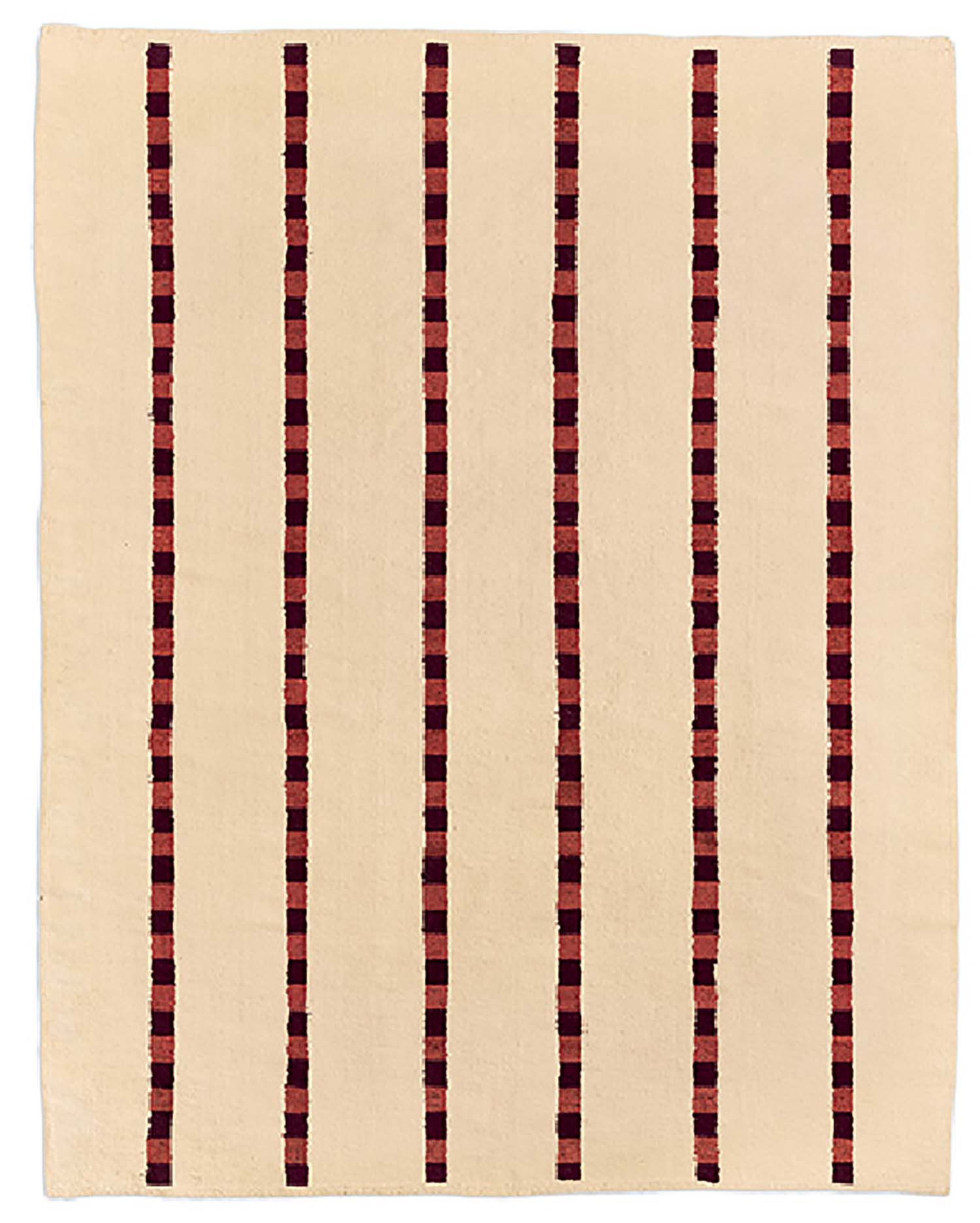 A piece of paper with red and white stripes.