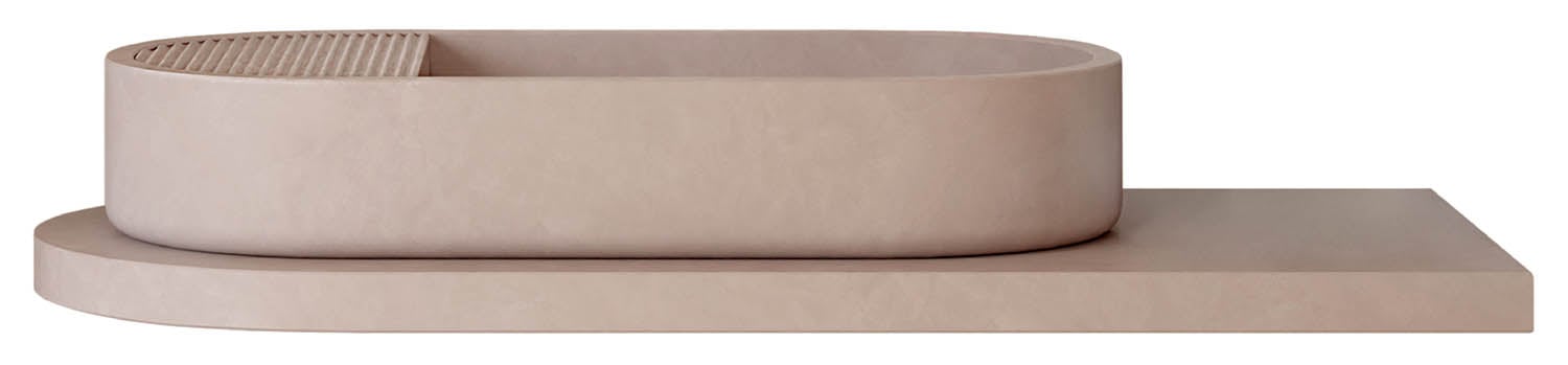 tan sink on tan base