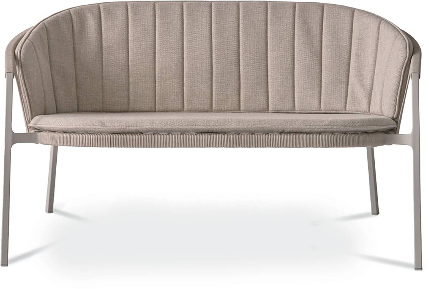 The person chair in beige fabric.