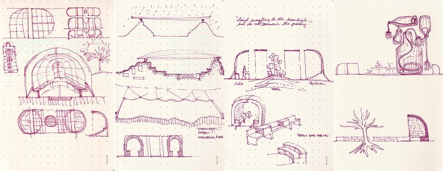 A sketch of a city with buildings and buildings.