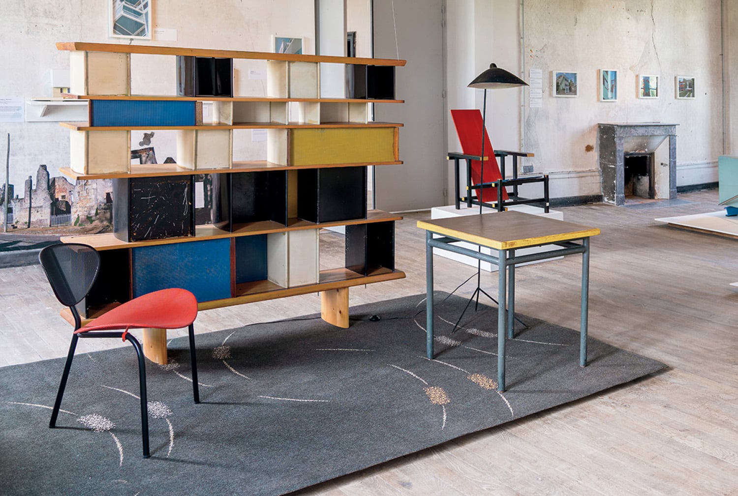 colorful chairs in a display