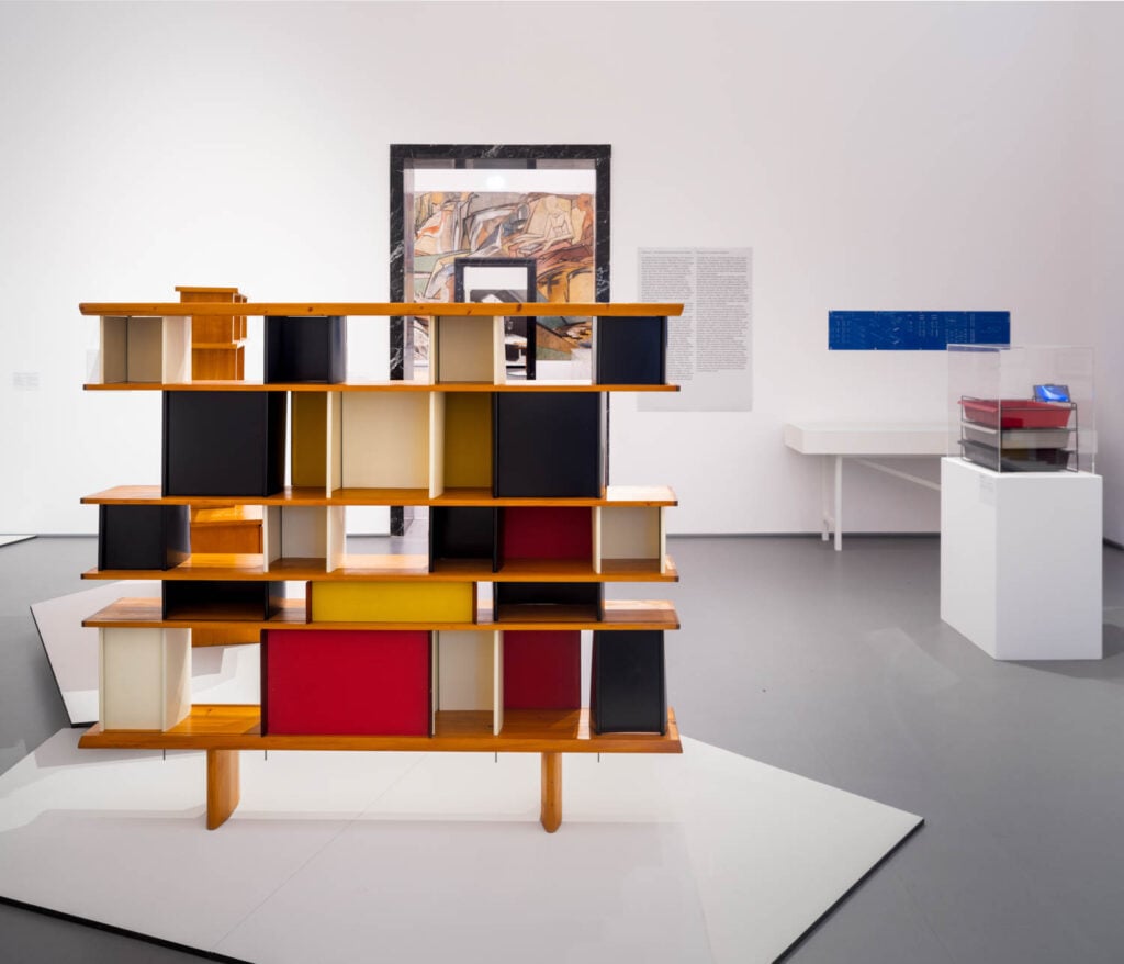 multicolored bookcase