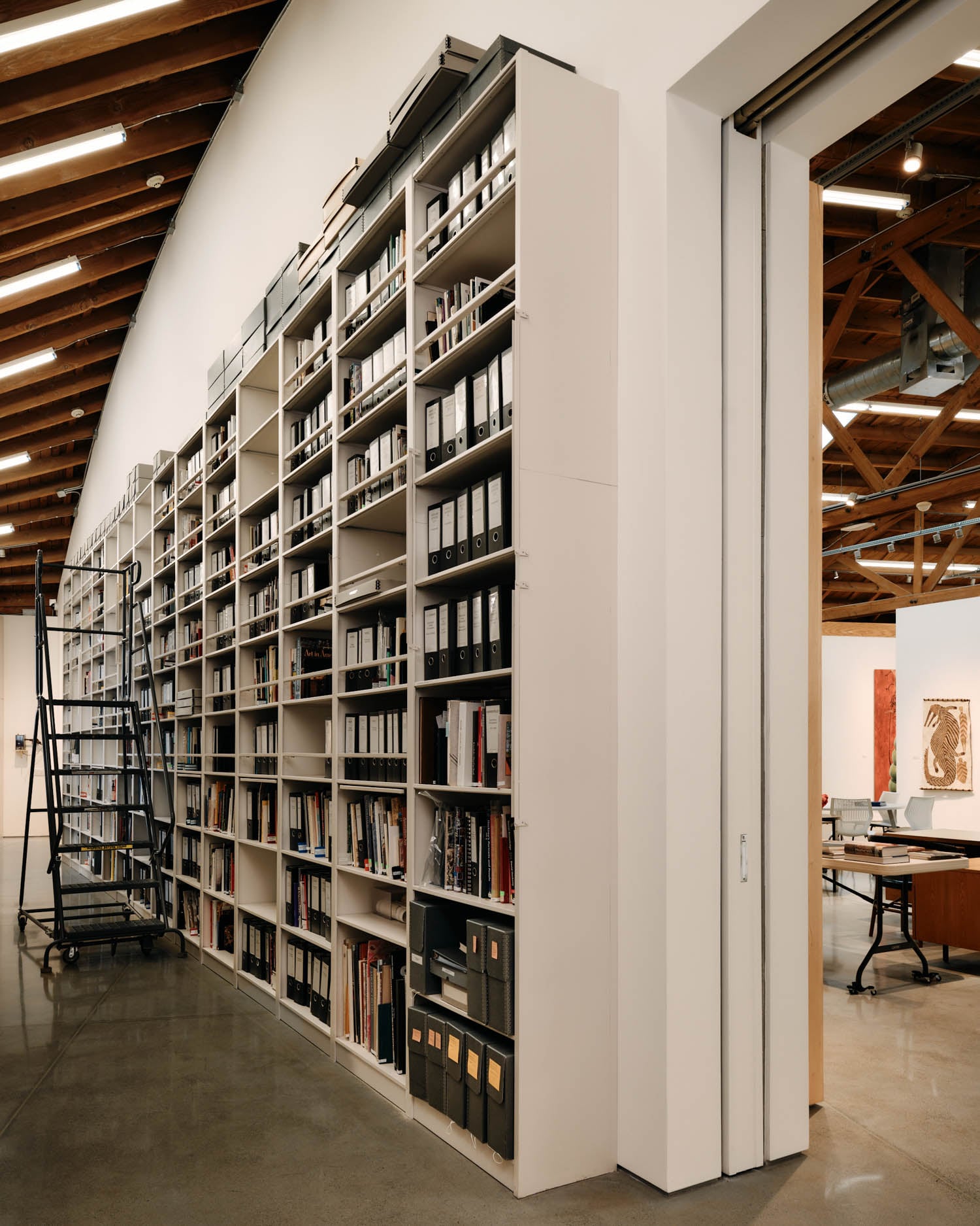 storage area with lots of shelves