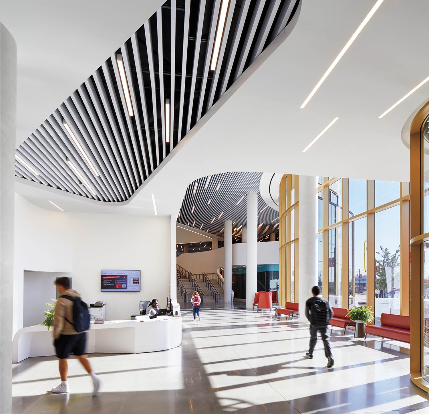 front reception desk area